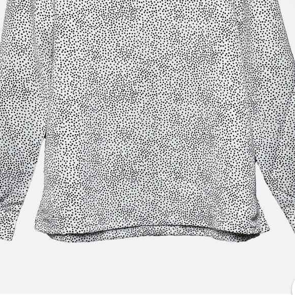 LOFT Tops - LOFT Women's White and Black Polka Dot Blouse